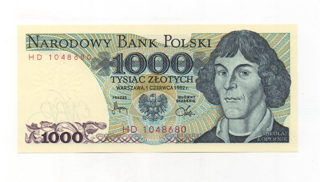 POLONIA DEL AÑO 1982 DE 1000 ZLOTVCH